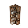 Modern Natural Wood Finish L-shape Corner Bookcase Image - 28