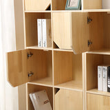 Modern Nordic Modular Solid Wood Storage Bookcases Image - 11