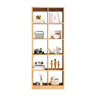 Modern Oak Vertical Multi-Size Wood Etagere Bookcase Image - 3