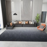 Modern Ombre Polyester Black Rectangular Area Rug Image - 3