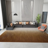 Modern Ombre Polyester Black Rectangular Area Rug Image - 8