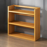 Modern Open Back Desktop Storage Rack Bamboo Bookcase Image - 16