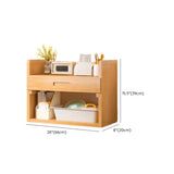 Modern Open Back Desktop Storage Rack Bamboo Bookcase Image - 30
