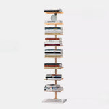 Modern Open Back Metal Narrow Display Spine Bookshelf Image - 10