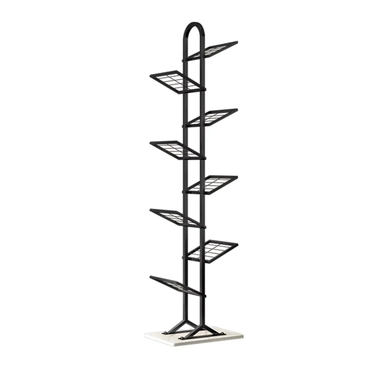 Modern Open Back Metal Narrow Display Spine Bookshelf Image - 11