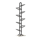 Modern Open Back Metal Narrow Display Spine Bookshelf Image - 11