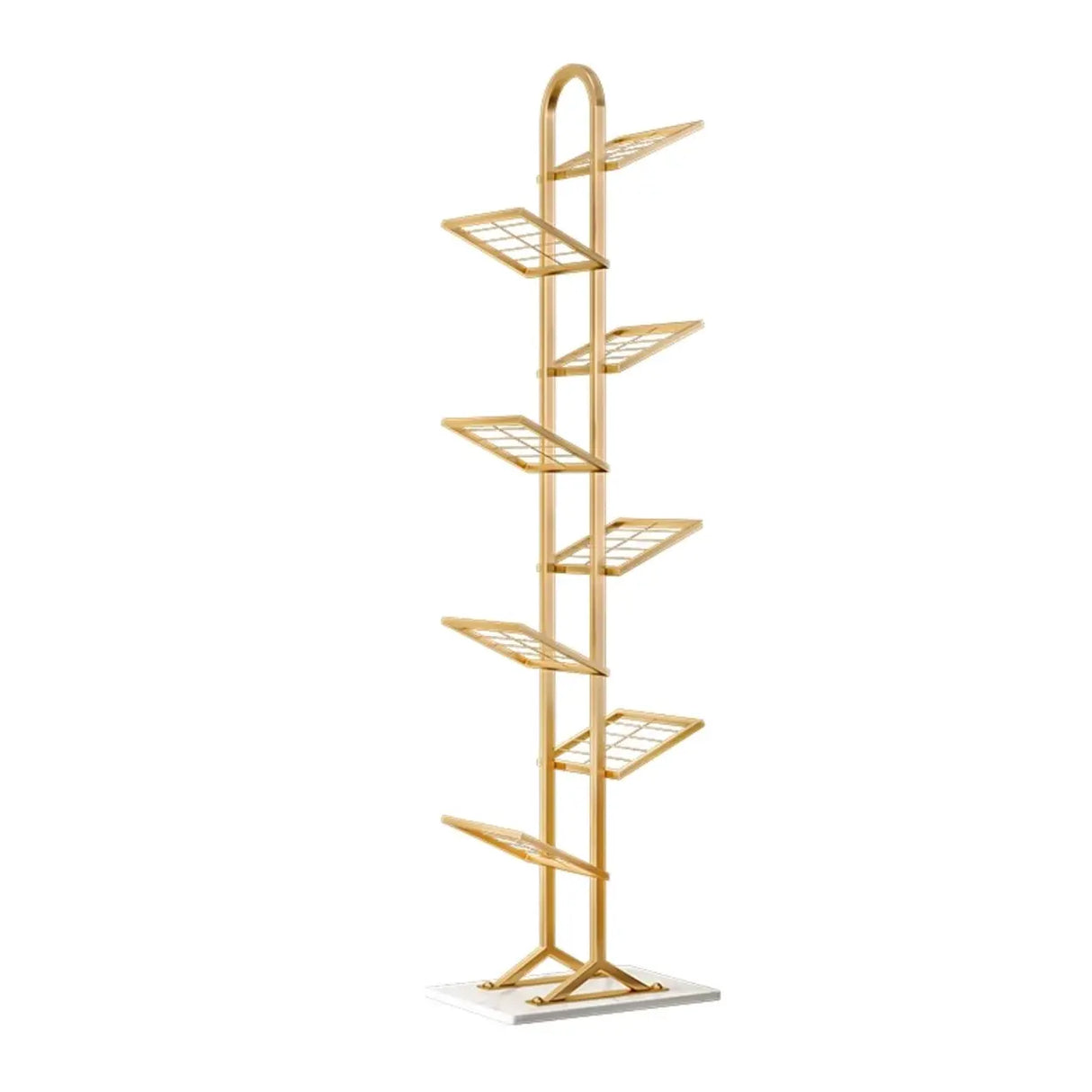 Modern Open Back Metal Narrow Display Spine Bookshelf Image - 14