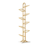 Modern Open Back Metal Narrow Display Spine Bookshelf Image - 14