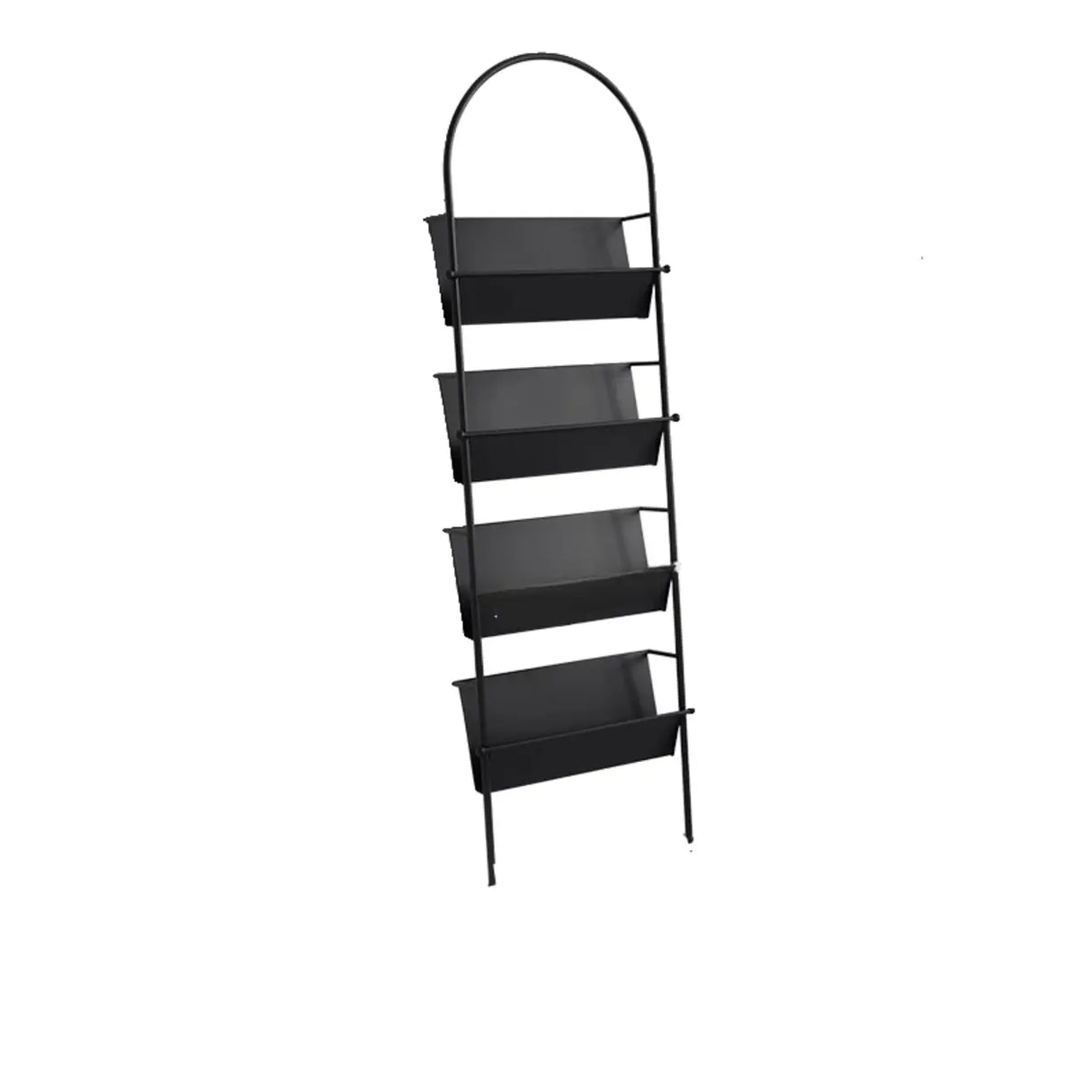 Modern Open Back Metal Narrow Display Spine Bookshelf Image - 15