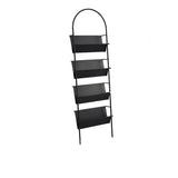 Modern Open Back Metal Narrow Display Spine Bookshelf Image - 15