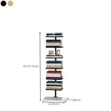 Modern Open Back Metal Narrow Display Spine Bookshelf #size