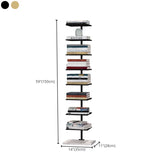 Modern Open Back Metal Narrow Display Spine Bookshelf Image - 18
