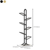 Modern Open Back Metal Narrow Display Spine Bookshelf Image - 19