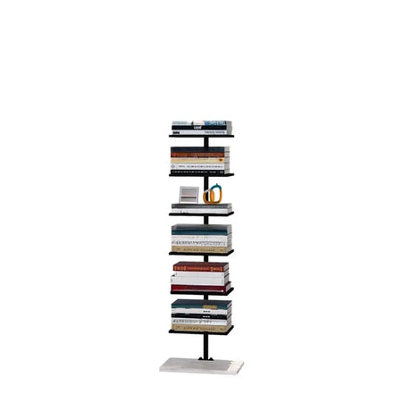 Modern Open Back Metal Narrow Display Spine Bookshelf Image - 2