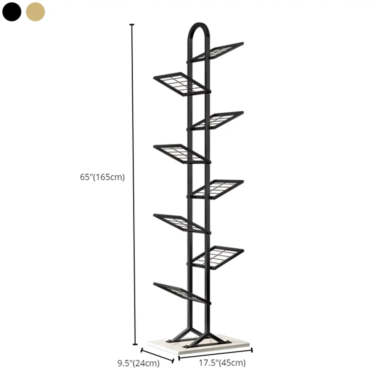 Modern Open Back Metal Narrow Display Spine Bookshelf Image - 20