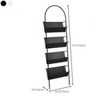 Modern Open Back Metal Narrow Display Spine Bookshelf Image - 21