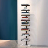 Modern Open Back Metal Narrow Display Spine Bookshelf Image - 6