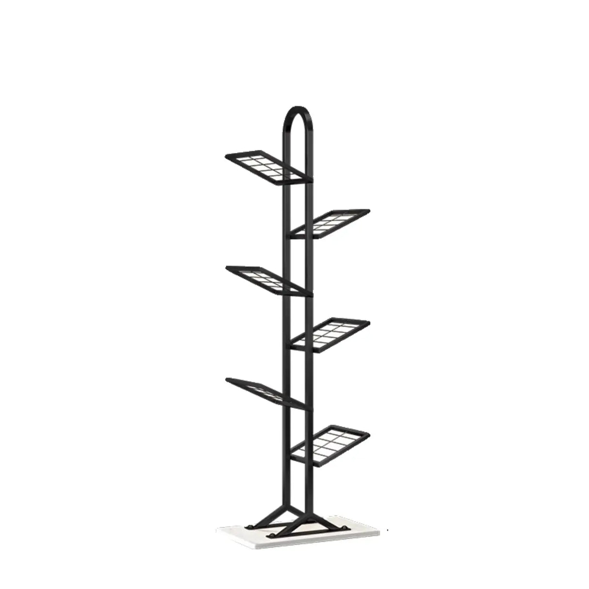 Modern Open Back Metal Narrow Display Spine Bookshelf Image - 9
