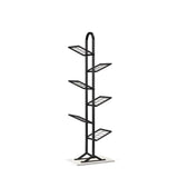 Modern Open Back Metal Narrow Display Spine Bookshelf Image - 9