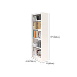 Modern Open Back Rectangular White Steel Bookshelf Image - 12