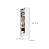 Modern Open Back Rectangular White Steel Bookshelf Image - 16