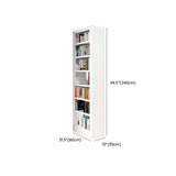 Modern Open Back Rectangular White Steel Bookshelf Image - 17