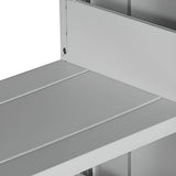 Modern Open Back Rectangular White Steel Bookshelf Image - 6