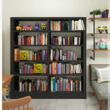 Modern Open Back Vertical Display Steel Bookshelf White Image - 1