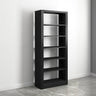 Modern Open Back Vertical Display Steel Bookshelf White Image - 13