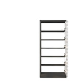 Modern Open Back Vertical Display Steel Bookshelf White Image - 2