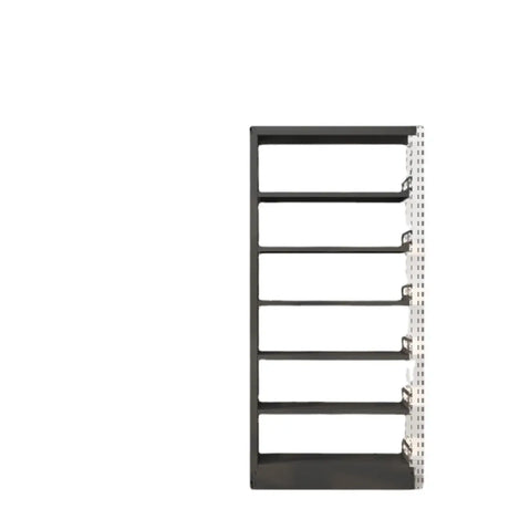 Modern Open Back Vertical Display Steel Bookshelf White Image - 2