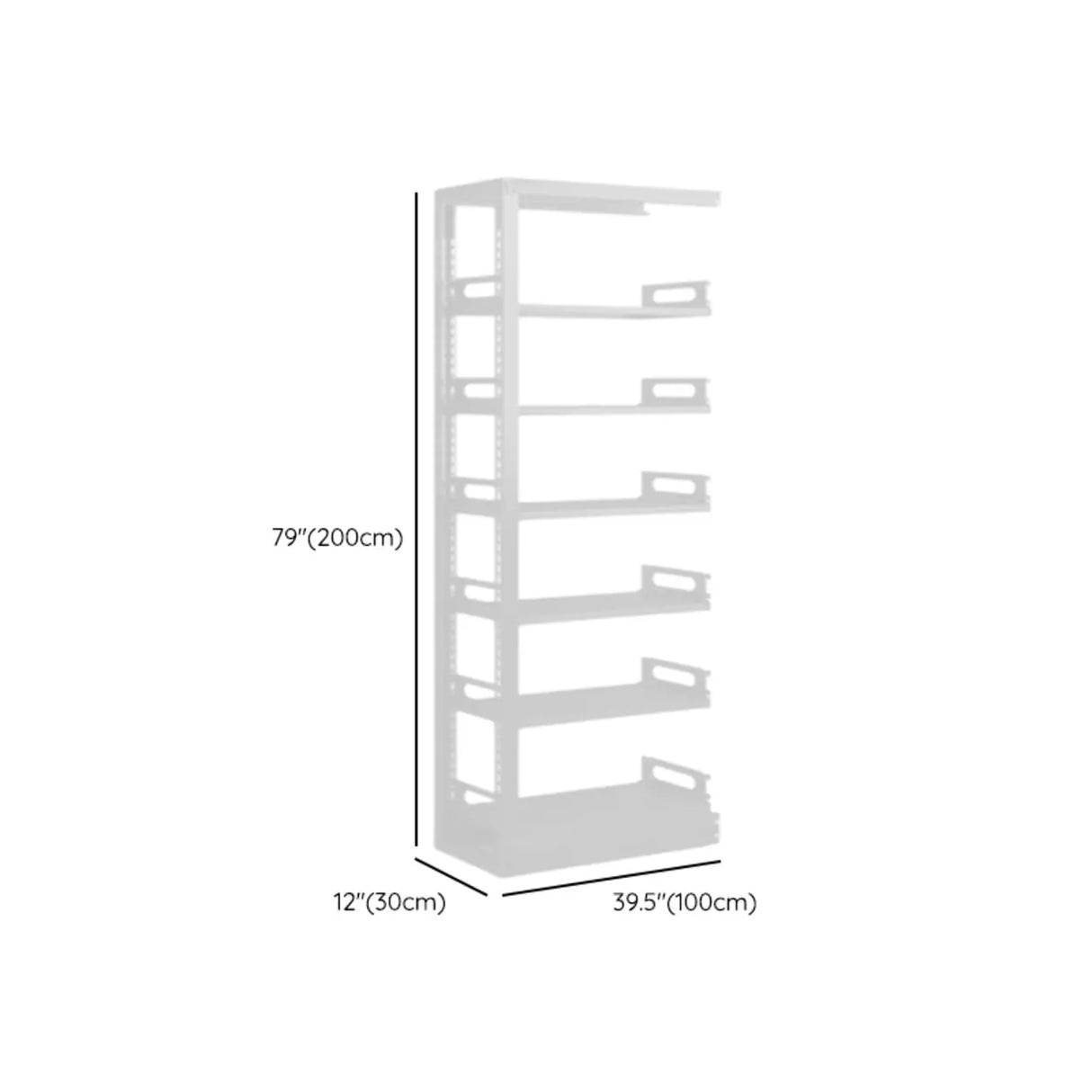 Modern Open Back Vertical Display Steel Bookshelf White Image - 22