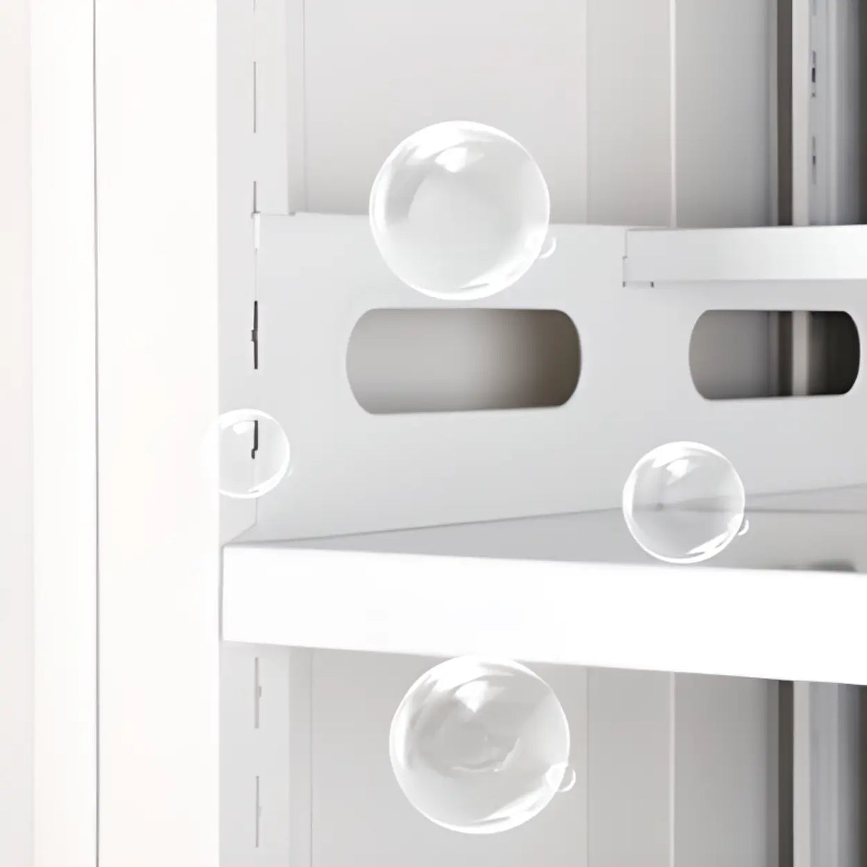 Modern Open Back Vertical Display Steel Bookshelf White Image - 3