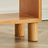 Modern Open Back Vertical Wooden Organizer Bookcase Image - 12