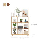 Modern Open Back Vertical Wooden Organizer Bookcase Image - 18