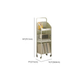 Modern Open Back White Steel Vertical Tall Bookshelf Image - 15