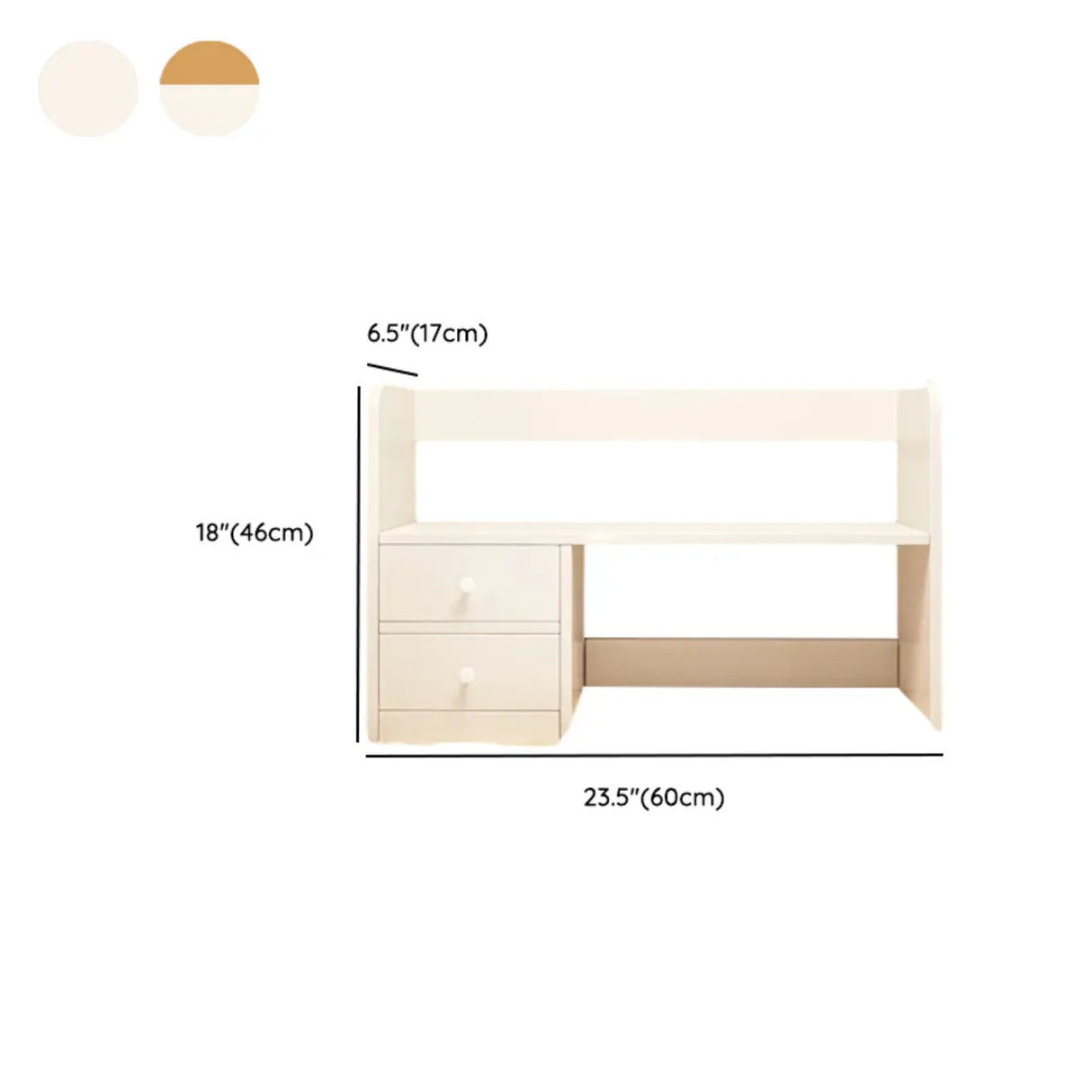 Modern Open Shelving Beige Wooden Desktop Bookcase Image - 38