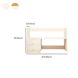 Modern Open Shelving Beige Wooden Desktop Bookcase Image - 38