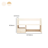 Modern Open Shelving Beige Wooden Desktop Bookcase Image - 39