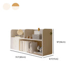 Modern Open Shelving Beige Wooden Desktop Bookcase Image - 40