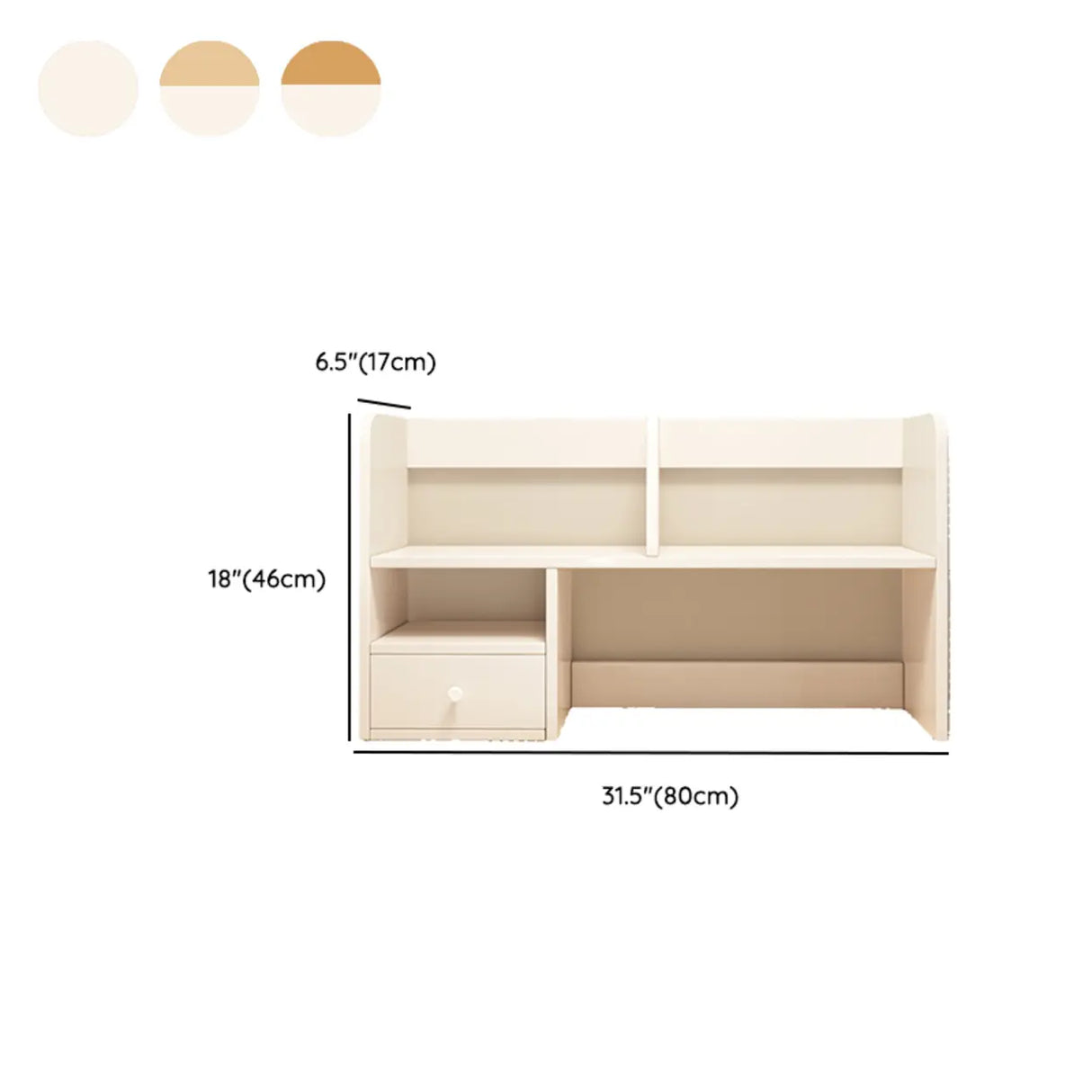 Modern Open Shelving Beige Wooden Desktop Bookcase Image - 41