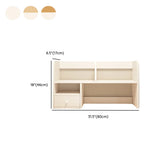 Modern Open Shelving Beige Wooden Desktop Bookcase Image - 41