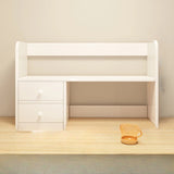 Modern Open Shelving Beige Wooden Desktop Bookcase Image - 10
