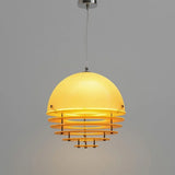 Warm 7.8" Modern Orange 3-Light Pendant Light with Layered Glass Shade Image - 3