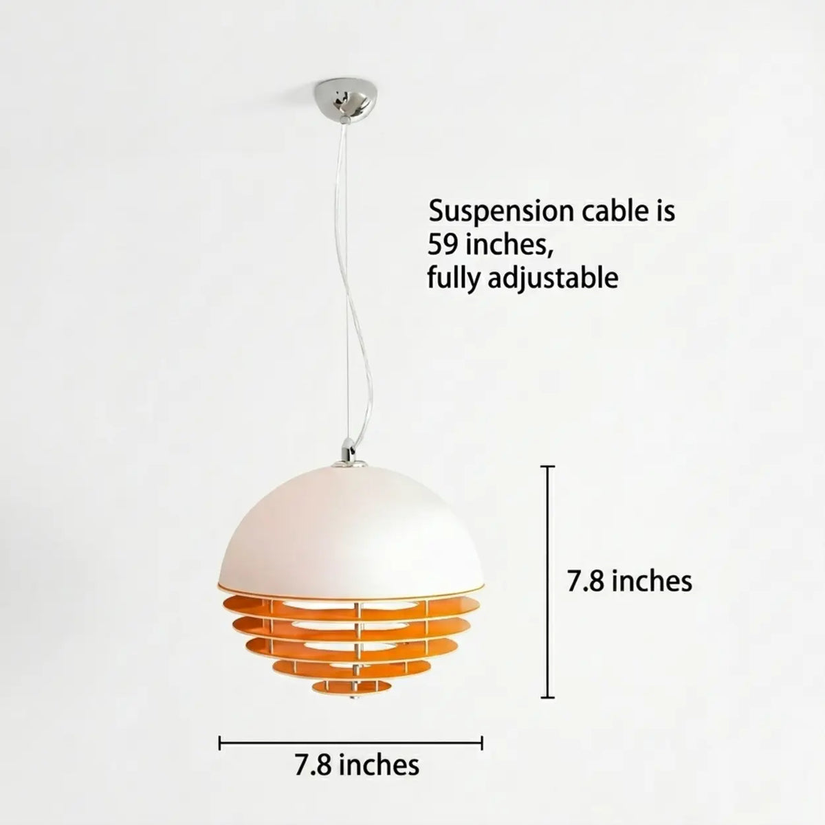 Modern Orange 3-Light Pendant Light with Layered Glass Shade Image - 8 