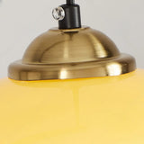 Modern Orange Amber Dome Arc Floor Lamp For Living Room Image - 8