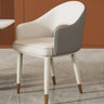 Modern Orange Arm Dining Chair with Upholstered Seat Image - 7