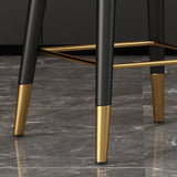 Modern Orange Swivel Leather Upholstered Bucket Bar Stool Image - 10