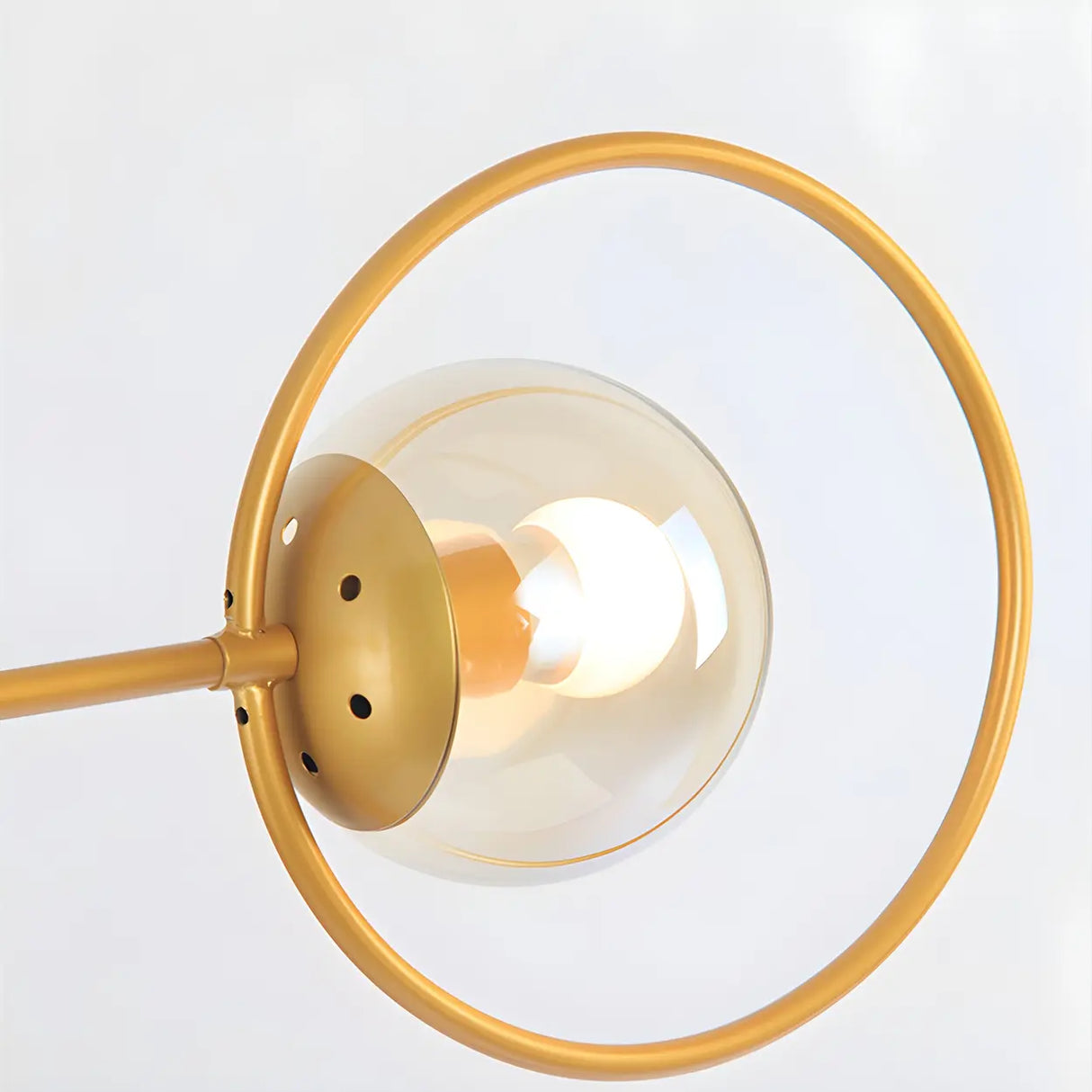 Modern Orbital Gold Metal Living Room Chandelier Image - 5