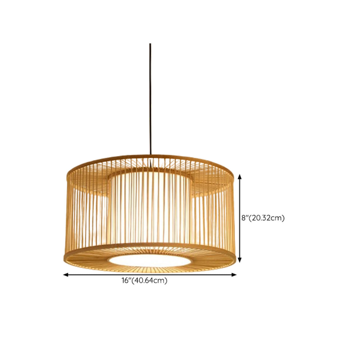Modern Oriental Bamboo Dome Layered Pendant Light Image - 18